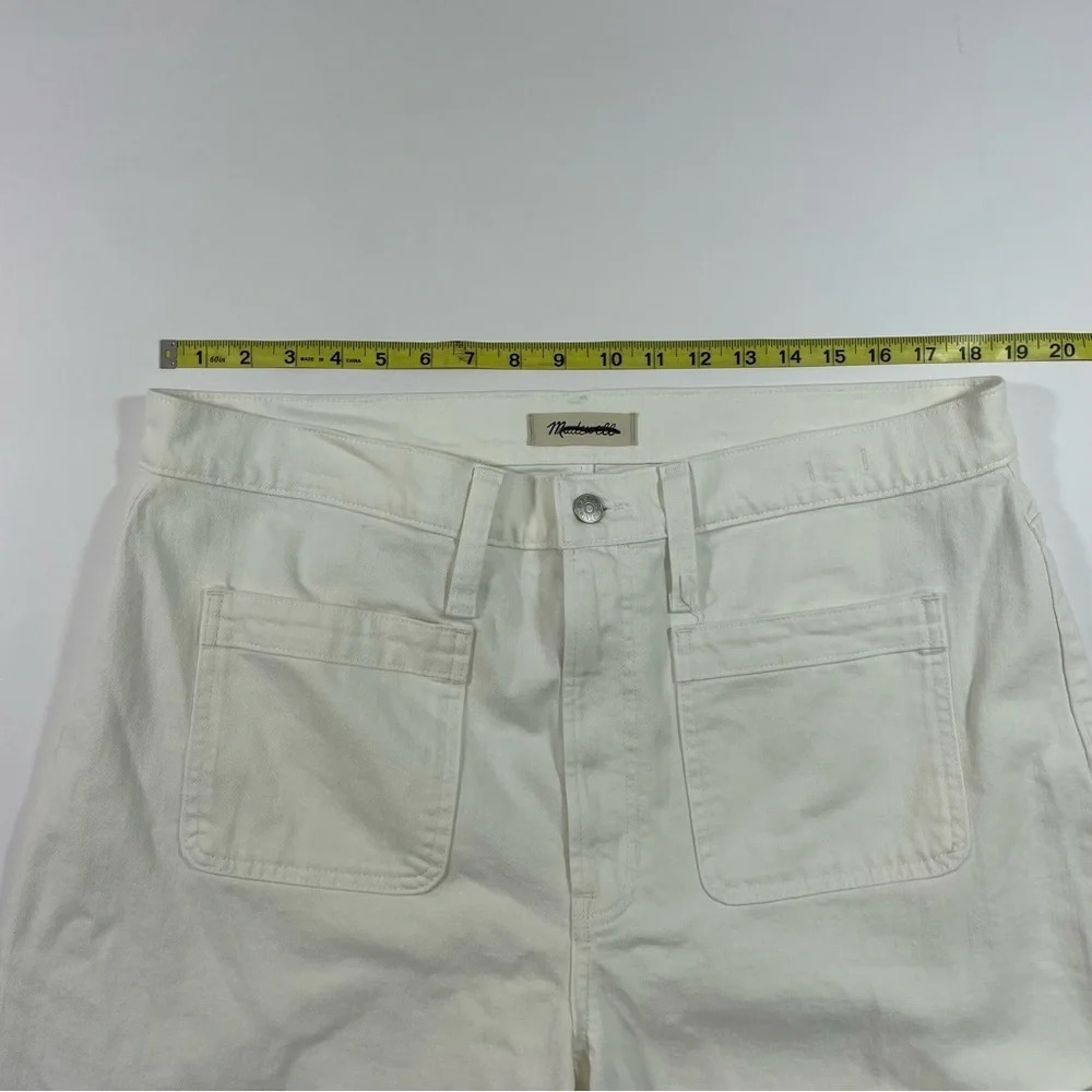 Madewell Perfect Vintage Wide Leg Jean Tile White Patch Pocket - Picture 9 of 11